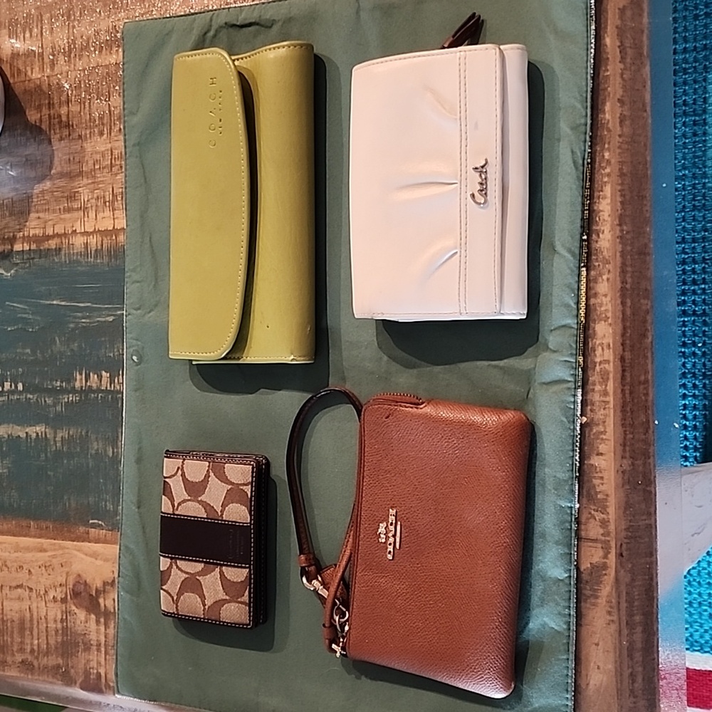 Bundle of 4 Coach Wallets